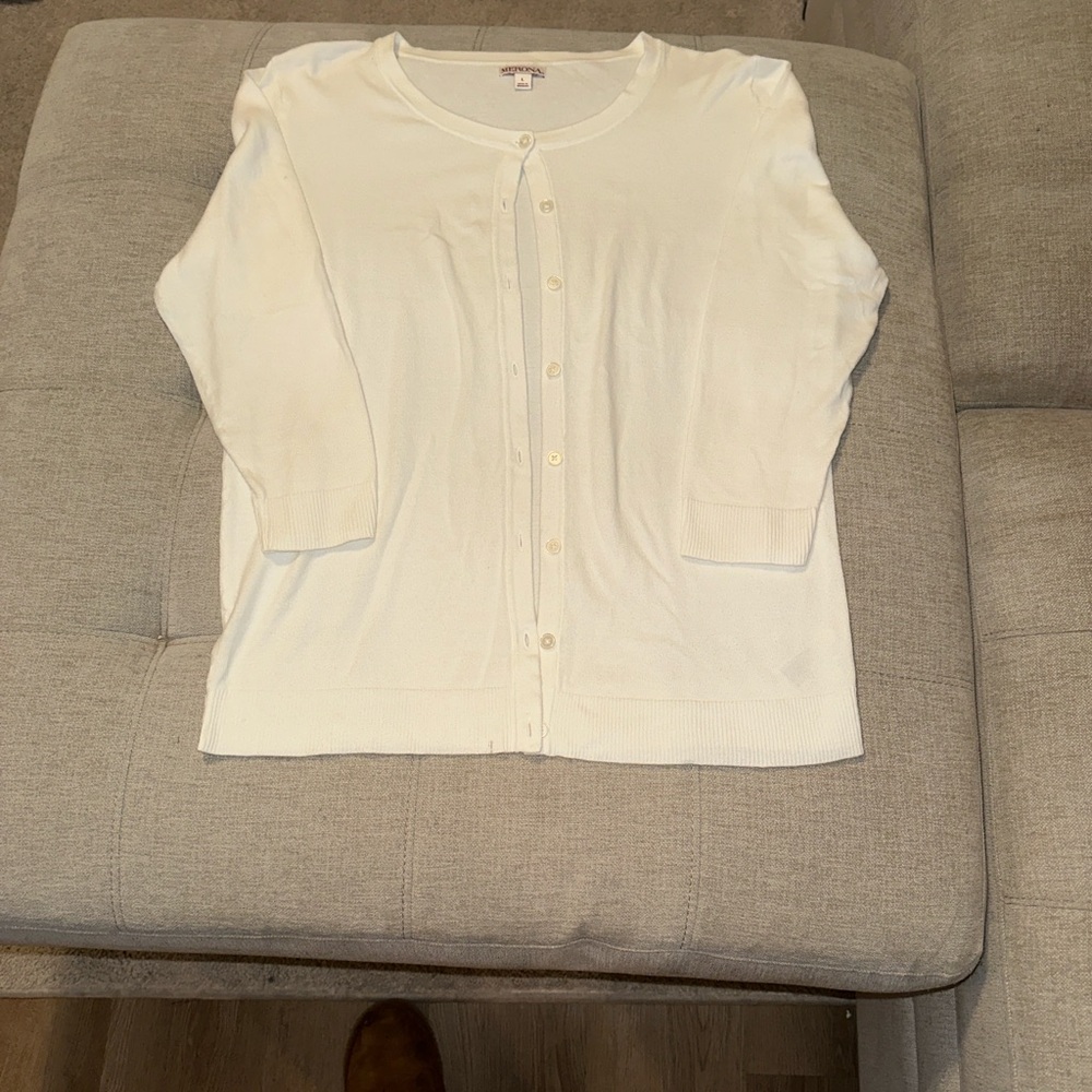 Merona Women's White Cardigan Sweater